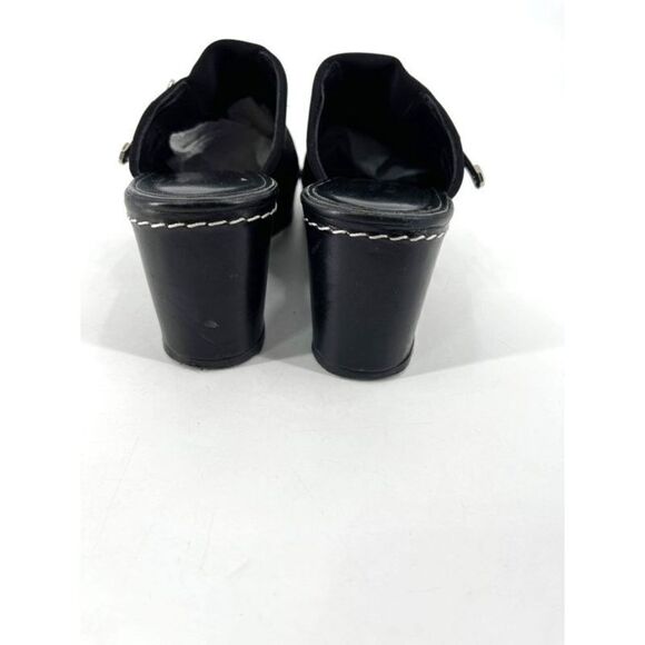 DONALD J PLINER RANAS 4 Black Textile Platform Wedge Mules Slides size 7.5 - Picture 3 of 10